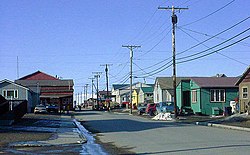 Steadman Street in Nome, looking north from King Place, in May 2002