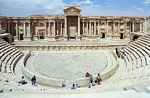 … that the Roman Theatre at Palmyra was left unfinished with only the ima cavea?