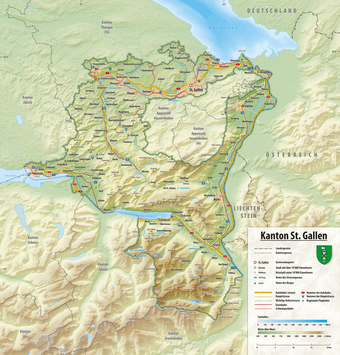 Karte des Kantons
