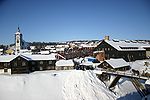 Røros town panorama in winter.