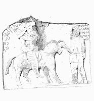 Drawing of the Parthian relief.