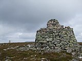Jubilee cairn on the summit of Creagan a' Chaise, Moray, Scotland