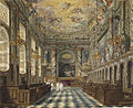 The Chapel Royal, Windsor Castle, showing Verrio's murals of the 1680s, destroyed in the early nineteenth century