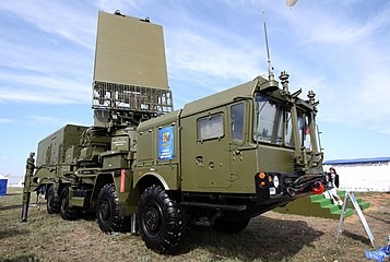 The all-altitude detection radar 96L6E of S-300/400 systems, mounted on the chassis of MZKT-7930