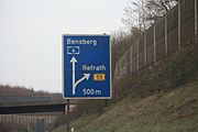 An der Anschlussstelle Refrath (vor der Umbenennung 2019)