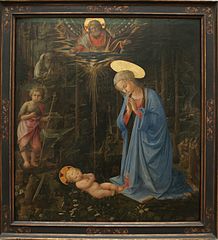 The original altarpiece, Lippi's Adoration
