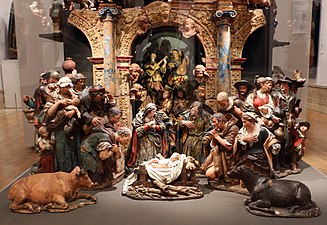 Santa Teresa visiting Jesus in the crib; 1701-25.