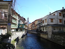 The Brenta river in Borgo Valsugana.