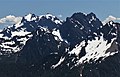Cadet Peak (left) and Gemini Peaks (right) seen from Dickerman Mountain