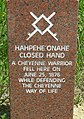 Cheyenne combatant marker stone on the battlefield