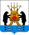 Dreiarmiger Leuchter im Wappen von Weliki Nowgorod