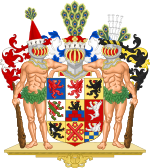 The Pomeranian ducal arms used until the 17th century. The red Pomeranian griffin can be seen in the top centre.