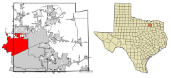 Location of Frisco in Collin County, Texas
