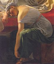 En sovende kvinde i antik dragt (1813)