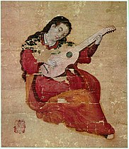 Woman playing viol
