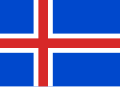 Flagge des Königreiches Island, 1918 (beziehungsweise 1915) bis 1944