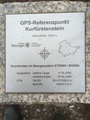 GPS-Referenzpunkt Kurfürstenstein, Rennsteig, Thüringen