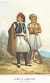 A Greek and an Albanian wearing the Fustanella costume, Russia, 1862.