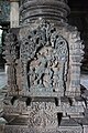 Hall pillar pedestal relief in the Mahadeva temple at Itagi