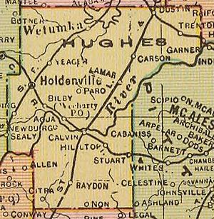 1909 map of Hughes County
