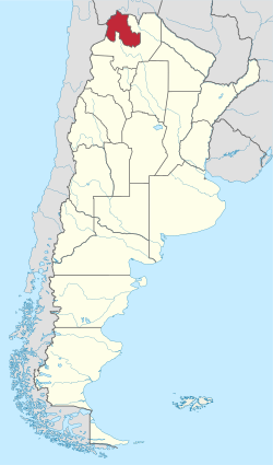 Lage der Provinz Jujuy