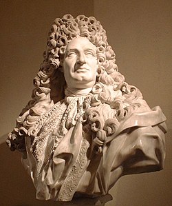 Jules Hardouin-Mansart, marble bust by Jean-Louis Lemoyne