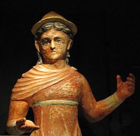 Another terracotta statue from Khalchayan, 1st century BCE-1st century CE. Termez Archaeological Museum.