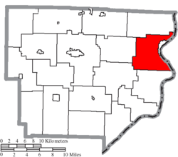 Location of Salem Township in Monroe County