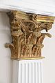 Gold Corinthian capital of a pilaster, in courtroom