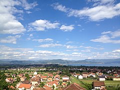 View from Radolišta looking out toward Struga (far background)