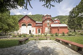 Patriarchal Monastery of Peć in Kosovo, the seat of the Serbian Orthodox Church from the 14th century when its status was upgraded into a patriarchate, today a UNESCO World Heritage Site