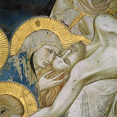 Lamentation by Pietro Lorenzetti, Assisi Basilica, c. 1310–1329