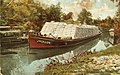 Cotton barge on Buffalo Bayou (postcard, 1908)
