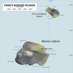 Location in Prince Edward Islands