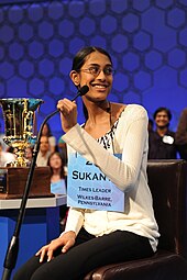 Spelling Bee champion Sukanya Roy