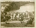Engraving showing the St. James' Day Battle between English and Dutch ships