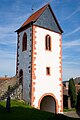 Tower of the fortified church in Brensbach/Wersau