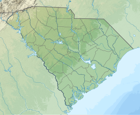 Map showing the location of Cowpens National Battlefield