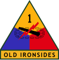 1st Armored Division insignia showing division nickname.