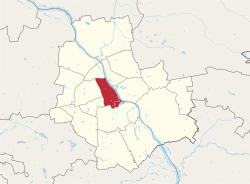 Location of Śródmieście within Warsaw