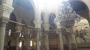 Inside the Sayyidah Zainab Mosque in Cairo