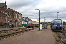 Bahnhof mit Gleisen