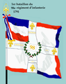 1. Bataillon 1791 bis 1793 mit den königlichen Lilien