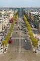 The Champs-Élysées seen from the Arc de Triomphe