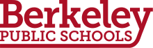The words "Berkeley Public Schools" rendered in a red, modern serif typeface