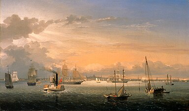 Boston Harbor by Fitz Hugh Lane, 1854