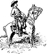 Baden-Powell's sketch of Burnham in 1896, wearing a neckerchief