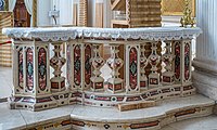 Marble balustrade in San Gaetano, Brescia, Italy