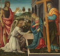 Annunciation with St. John the Baptist and St. Andrew, c. 1485