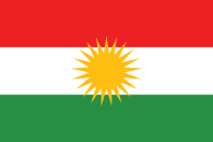 2:3 Flagge der Autonomen Region Kurdistan